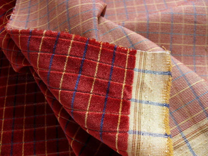 By Yd Lee Jofa Figaro Velvet Check Crimson Red Check Fr Italy