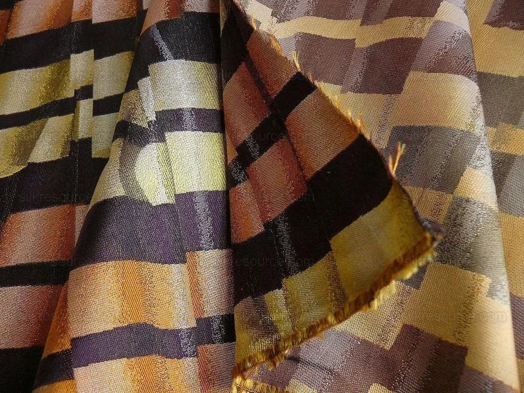 Lee Jofa Le Cirque Weave "grape" Purple Orange Tromp D'oeil Silk Jacquard Fake Ribbon MSRP USD 290/Yard