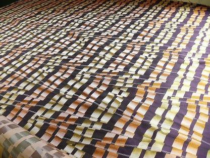 Lee Jofa Le Cirque Weave "grape" Purple Orange Tromp D'oeil Silk Jacquard Fake Ribbon MSRP USD 290/Yard