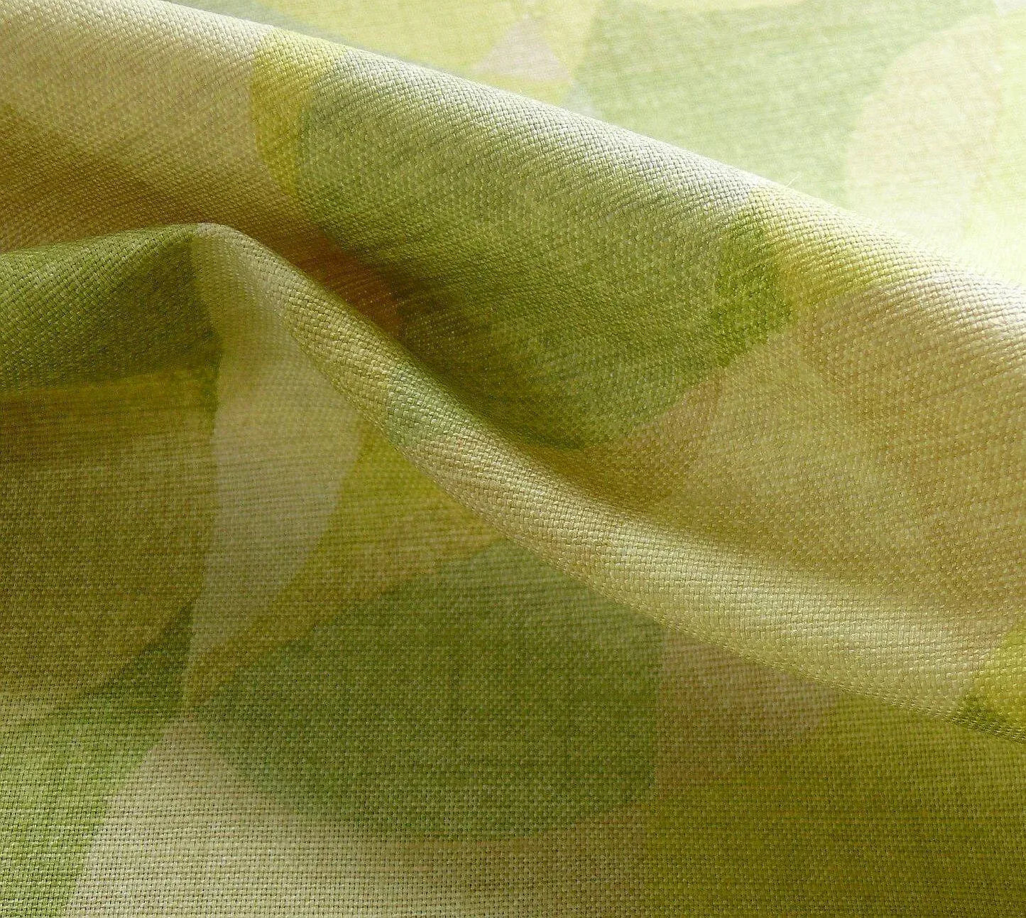 LEE JOFA DUNLAP LINEN PRINT BUBBLES! "MOSS" SPRING GREEN & CELER