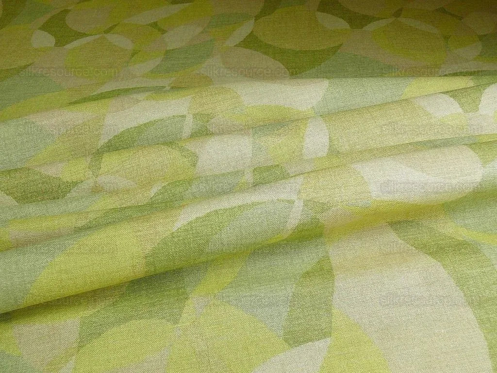 Lee Jofa Dunlap Linen Print Bubbles! "moss" Spring Green Celery Apple Green Modern Art MSRP USD 176/yard