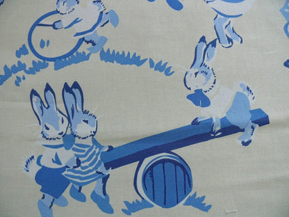 By Yd Lee Jofa Spring Fever Nursery Print Bunny Dog Cat "blues" MSRP USD 136+/Y
