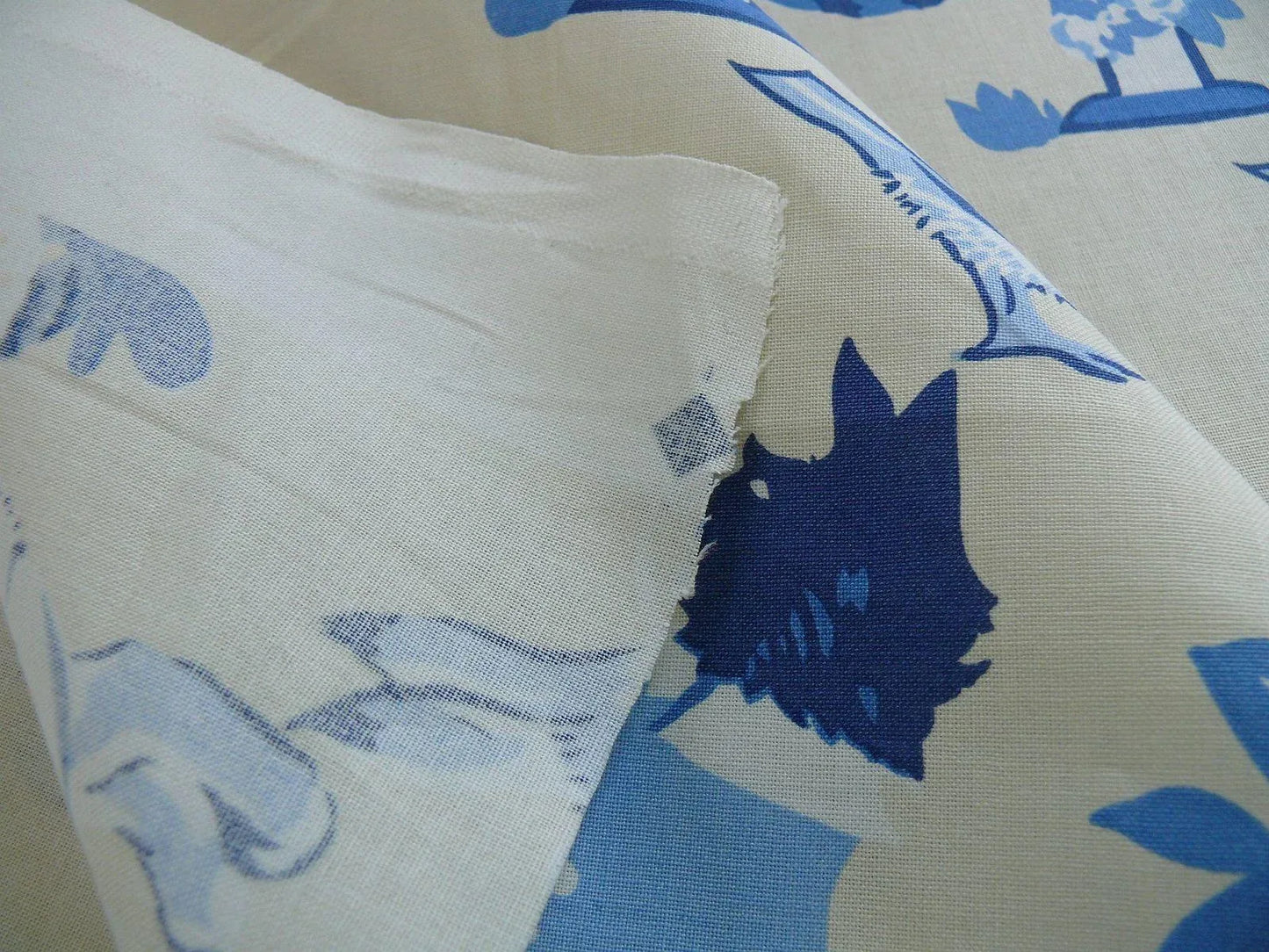 By Yd Lee Jofa Spring Fever Nursery Print Bunny Dog Cat "blues" MSRP USD 136+/Y