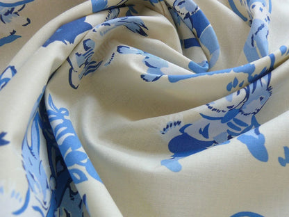 By Yd Lee Jofa Spring Fever Nursery Print Bunny Dog Cat "blues" MSRP USD 136+/Y