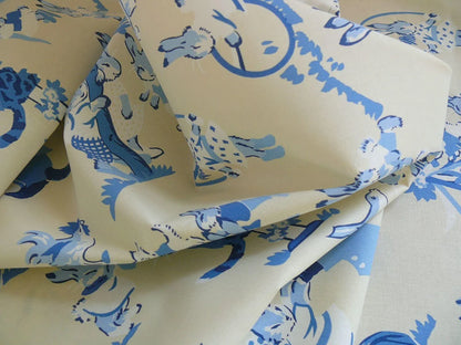 By Yd Lee Jofa Spring Fever Nursery Print Bunny Dog Cat "blues" MSRP USD 136+/Y