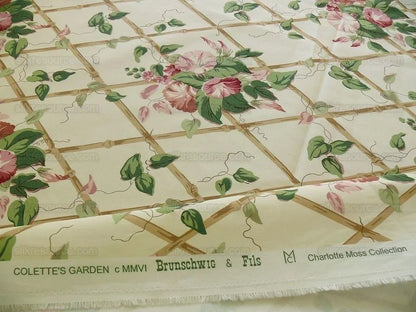 8y Brunschwig &amp; Fils Collette's Garden Print Pink Blush MSRP USD 212