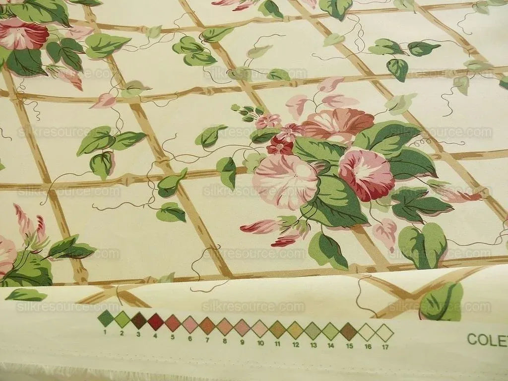 8y Brunschwig &amp; Fils Collette's Garden Print Pink Blush MSRP USD 212
