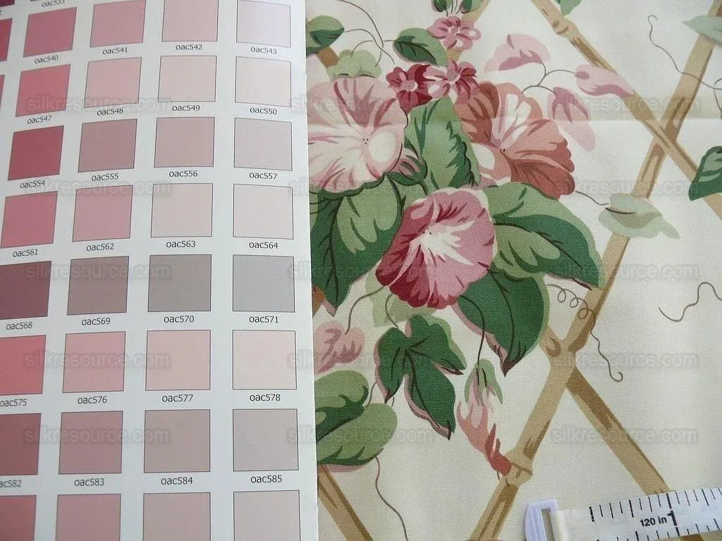 8y Brunschwig &amp; Fils Collette's Garden Print Pink Blush MSRP USD 212