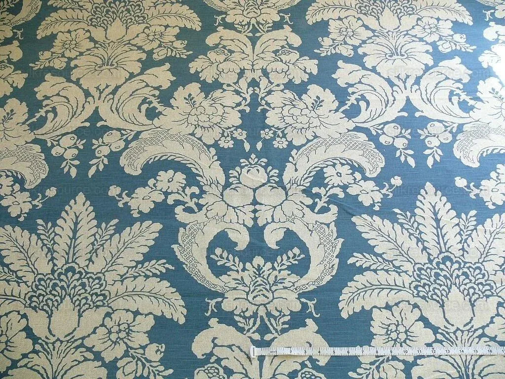 6y Brunschwig & Fils Gaston Y Daniella Tebas Lapis Blue Damask Floral