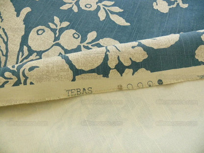 6y Brunschwig & Fils Gaston Y Daniella Tebas Lapis Blue Damask Floral