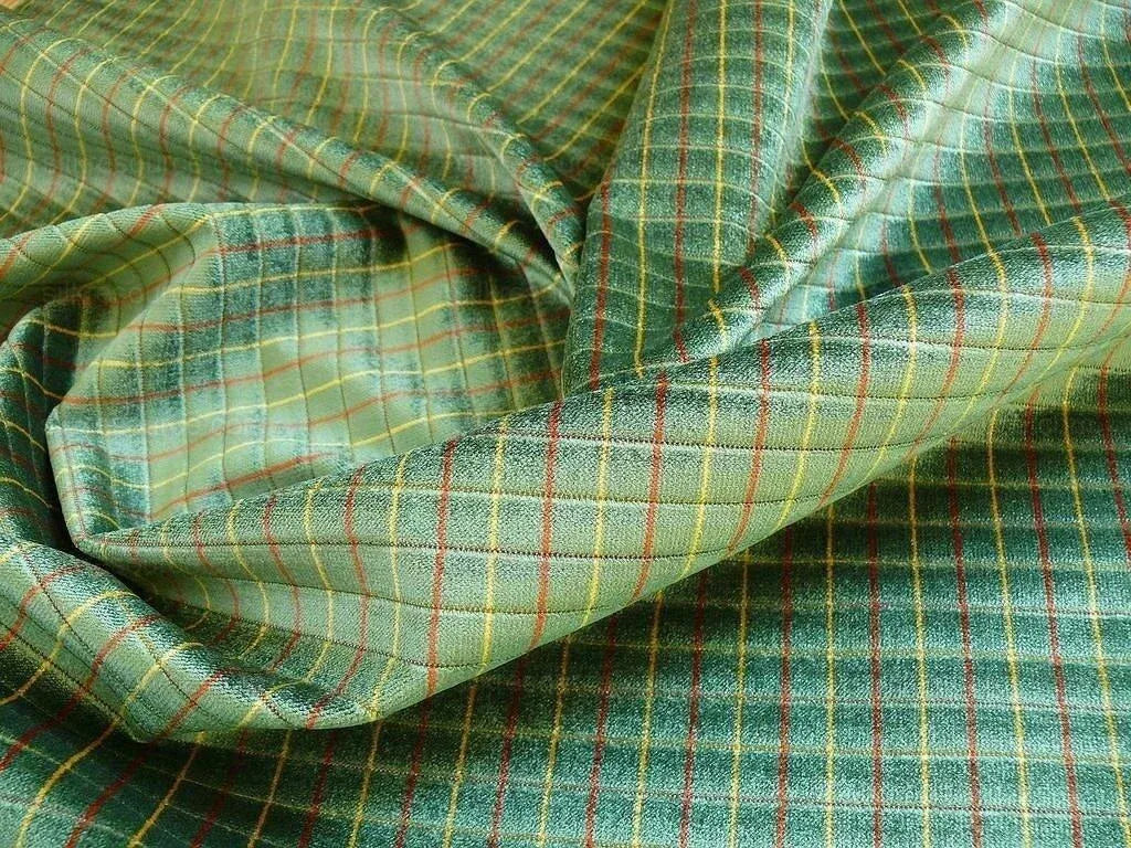 by yard Lee Jofa Figaro Velvet Check Forest Green Check Fr Italy