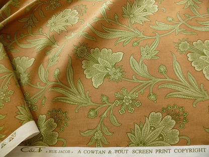 11.75y Cowtan &amp; Tout Rue Jacob Jacobean Flower Print Terri Cotta