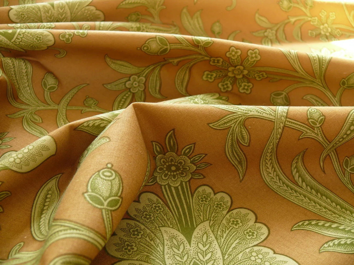 11.75y Cowtan &amp; Tout Rue Jacob Jacobean Flower Print Terri Cotta