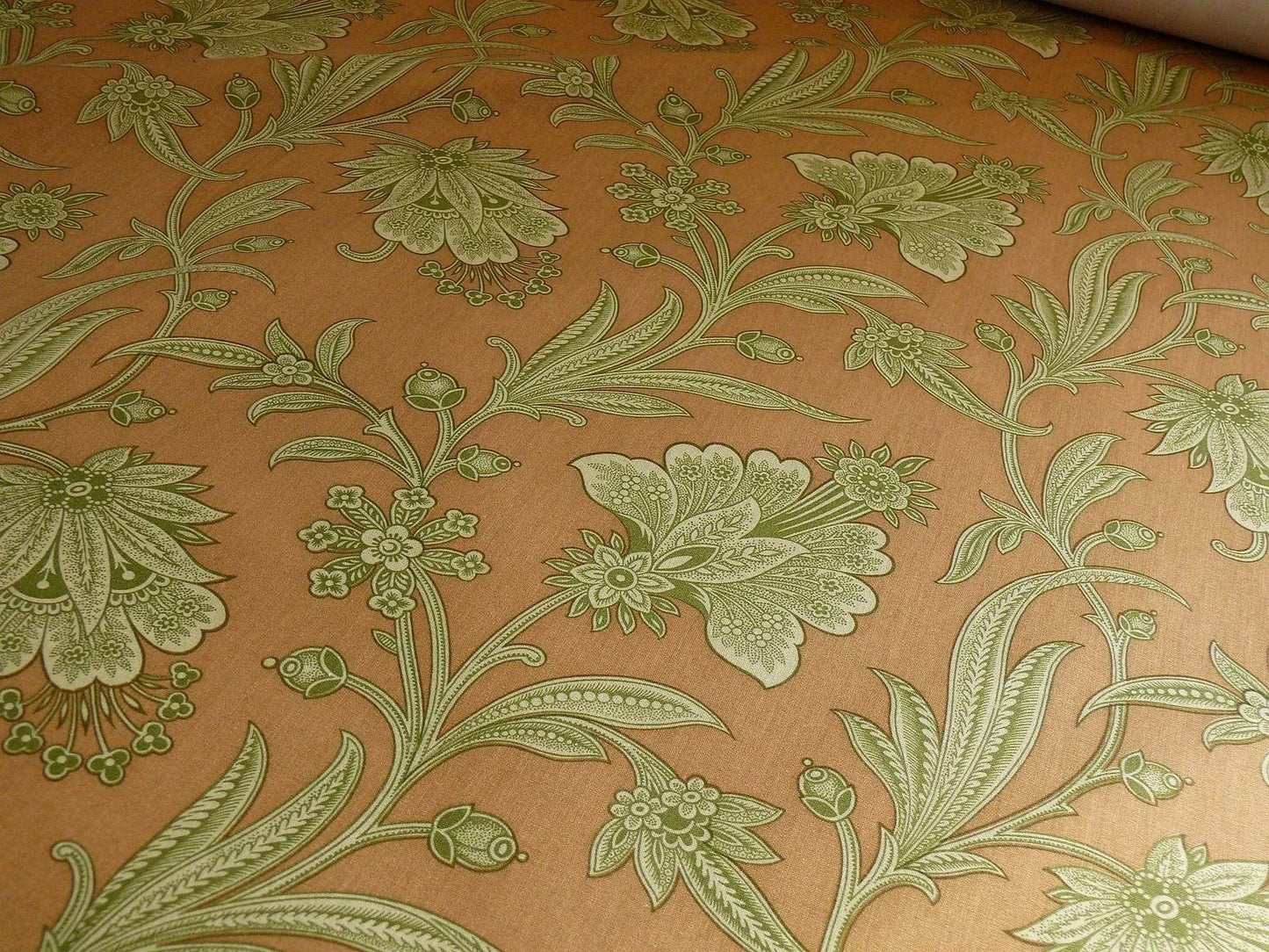 11.75y Cowtan &amp; Tout Rue Jacob Jacobean Flower Print Terri Cotta
