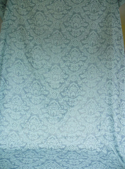 By Yd Kravet Laura Ashley 100% linen Print Spencer Damask Cool Water Blue Gilded  #874