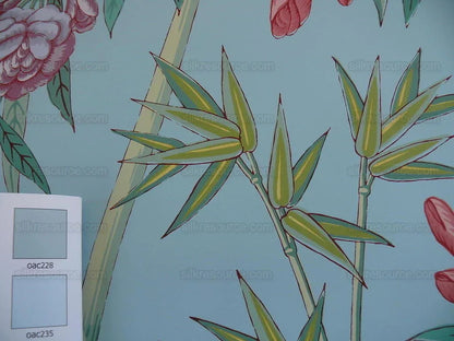 Brunschwig & Fils Bamboo Grove Tea Paper Chinoserie Bird Double Roll MSRP USD 676/roll