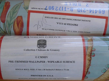 Brunschwig & Fils Bamboo Grove Tea Paper Chinoserie Bird Double Roll MSRP USD 676/roll