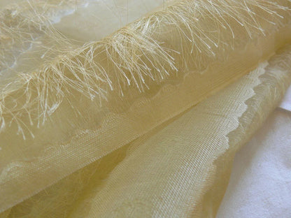 BY YARD Kravet Eyelash Flapper 100%silk Organza Sheer Gold MSRP USD100/y