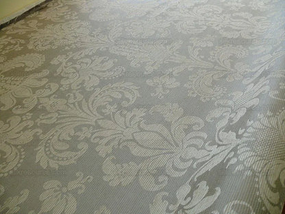 5.9y Christopher Hyland "constantino" Silk Ottoman Silver Grey