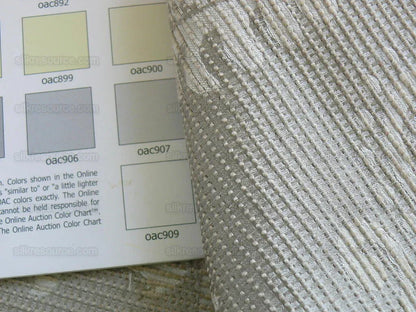 5.9y Christopher Hyland "constantino" Silk Ottoman Silver Grey