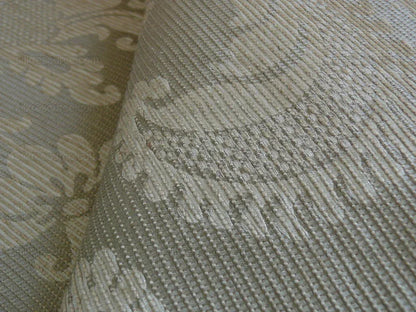 5.9y Christopher Hyland "constantino" Silk Ottoman Silver Grey