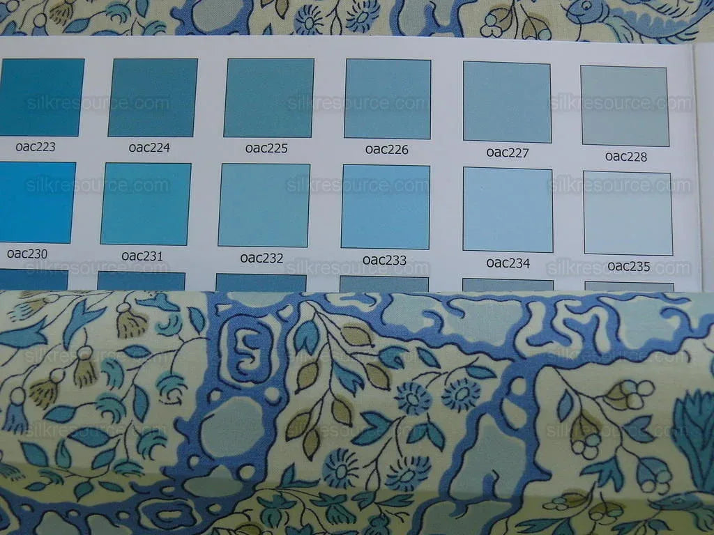 Vervain Peking Figure Print Chinoserie Blue Aqua White Human Figure Toile Cotton Percale