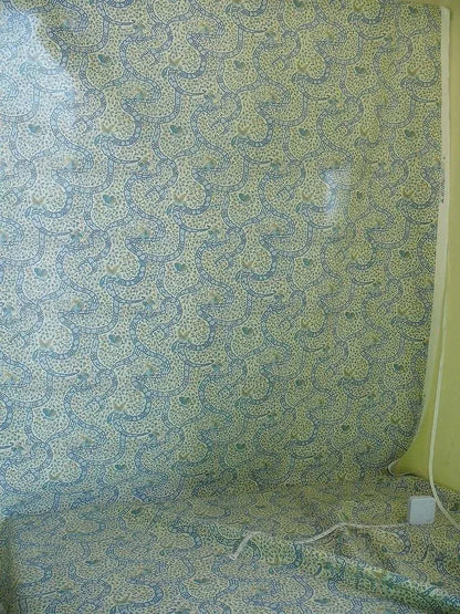 Vervain Peking Figure Print Chinoserie Blue Aqua White Human Figure Toile Cotton Percale