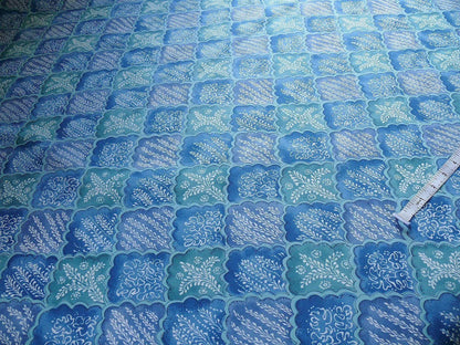10.2y Brunschwig &amp; Fils Nanou Rockery Print Blue Green White from Cabanel Collection #906