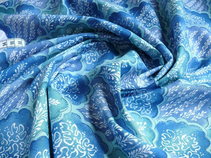 10.2y Brunschwig &amp; Fils Nanou Rockery Print Blue Green White from Cabanel Collection #906