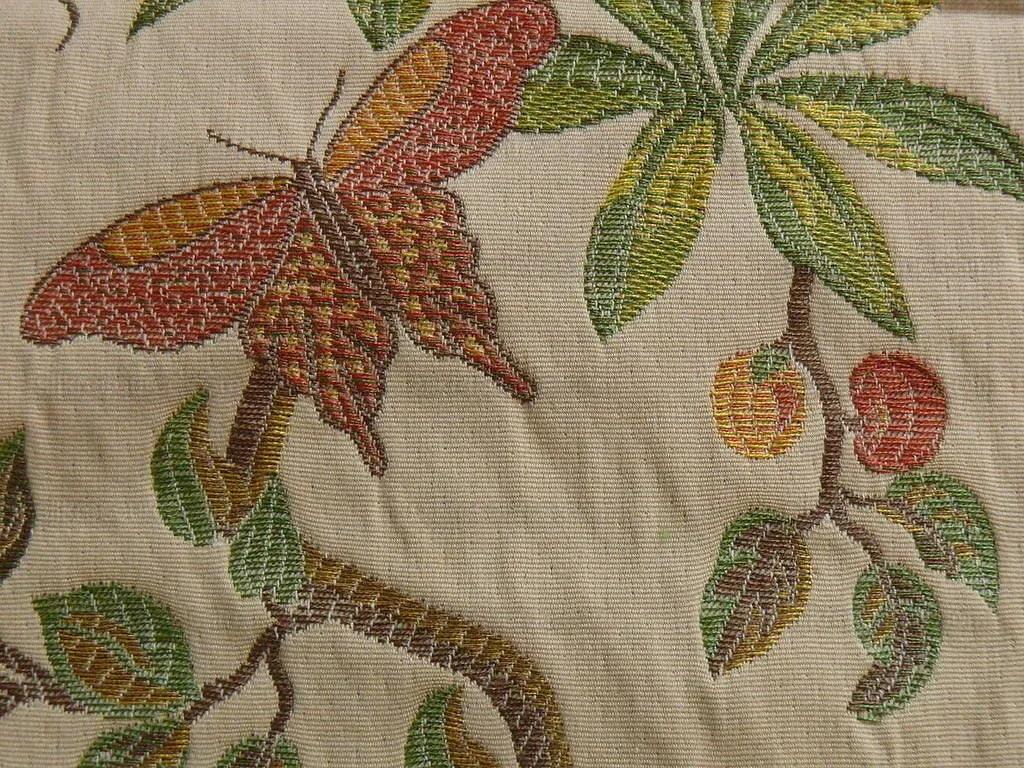 Bty Old World Weavers Butterfly Trellis Lampas