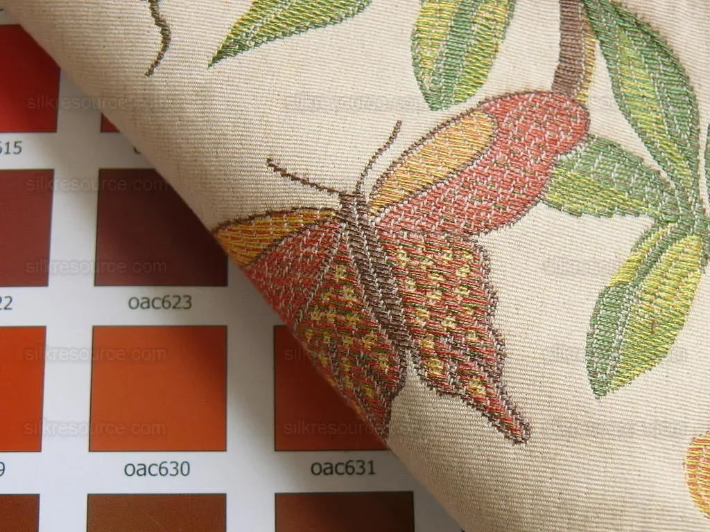 Bty Old World Weavers Butterfly Trellis Lampas