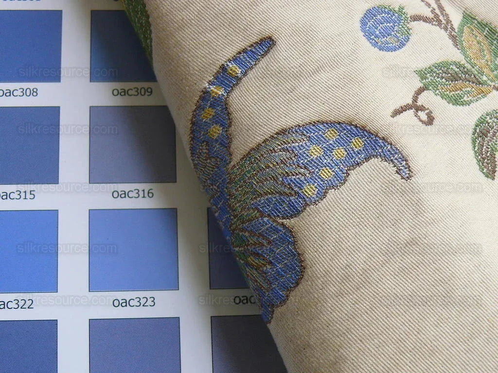 Bty Old World Weavers Butterfly Trellis Lampas