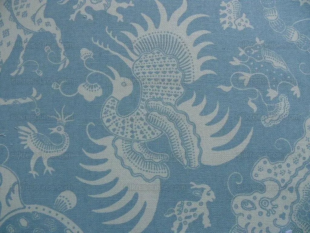 China Seas Indramayu Mythical Animal Dragon Lion Bird Blue White