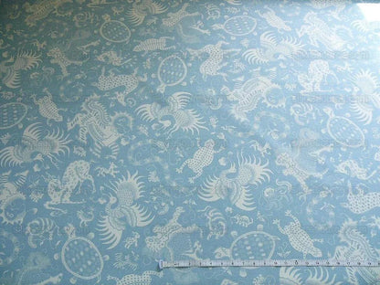 China Seas Indramayu Mythical Animal Dragon Lion Bird Blue White