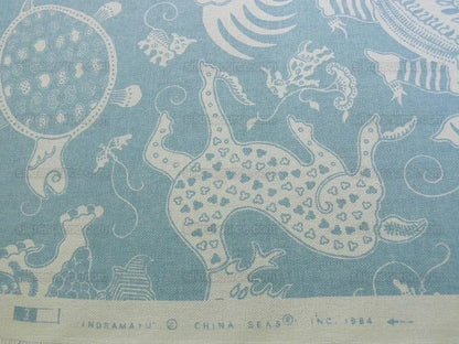 China Seas Indramayu Mythical Animal Dragon Lion Bird Blue White