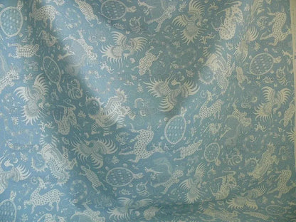 China Seas Indramayu Mythical Animal Dragon Lion Bird Blue White