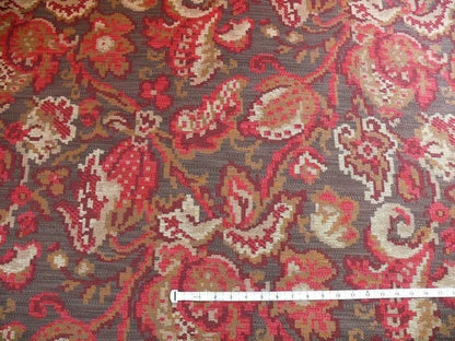 By yard Lee Jofa Carpet Bag Red Pink On Espresso MSRP USD 396/Y