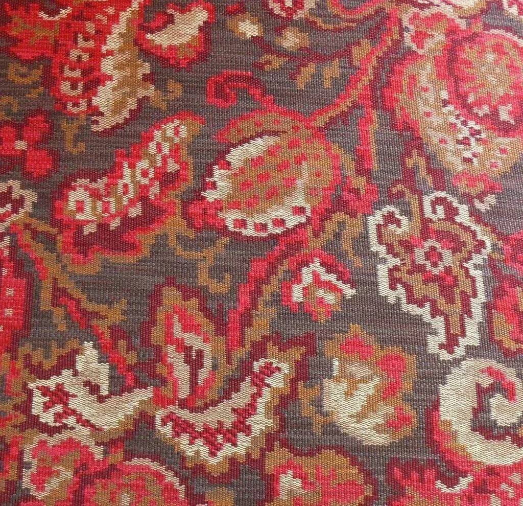 By yard Lee Jofa Carpet Bag Red Pink On Espresso MSRP USD 396/Y
