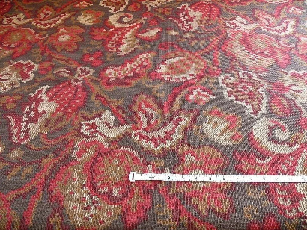 By yard Lee Jofa Carpet Bag Red Pink On Espresso MSRP USD 396/Y