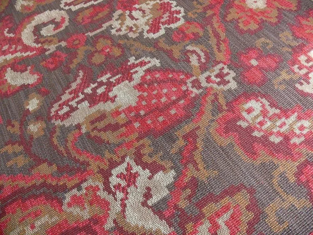 By yard Lee Jofa Carpet Bag Red Pink On Espresso MSRP USD 396/Y