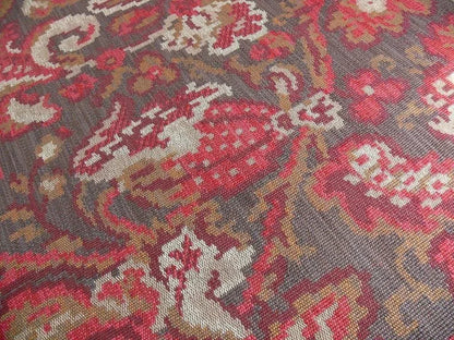 By yard Lee Jofa Carpet Bag Red Pink On Espresso MSRP USD 396/Y