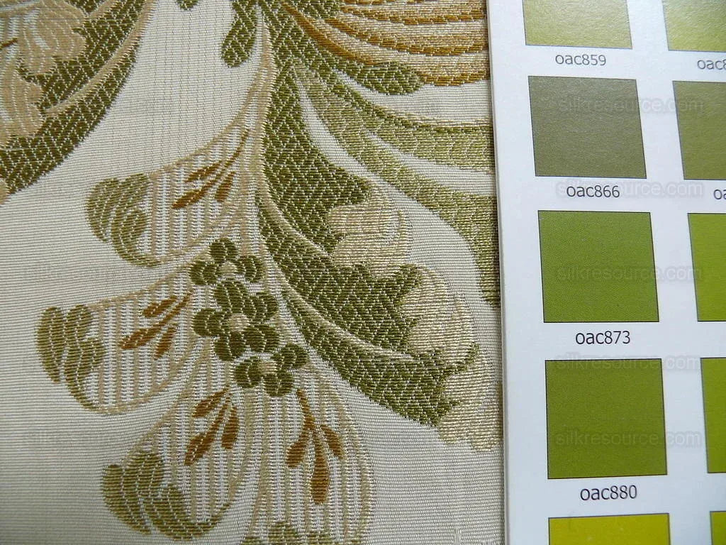 Old Wolrd Weaver French Lace Carnation Lampas Blue Pink Cream Bt