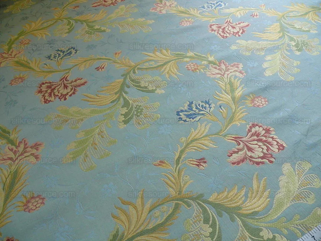 Old World Weaver VIVIANA French Lace Carnation Lampas Red Blue Powder MSRP 328USD/Y