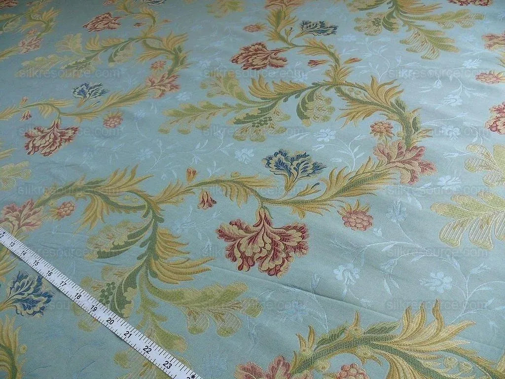 Old World Weaver VIVIANA French Lace Carnation Lampas Red Blue Powder MSRP 328USD/Y