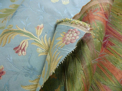 Old World Weaver VIVIANA French Lace Carnation Lampas Red Blue Powder MSRP 328USD/Y