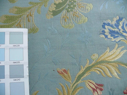 Old World Weaver VIVIANA French Lace Carnation Lampas Red Blue Powder MSRP 328USD/Y