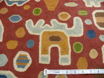 Clarence House All Over Wool Crewel Wine Red Bty