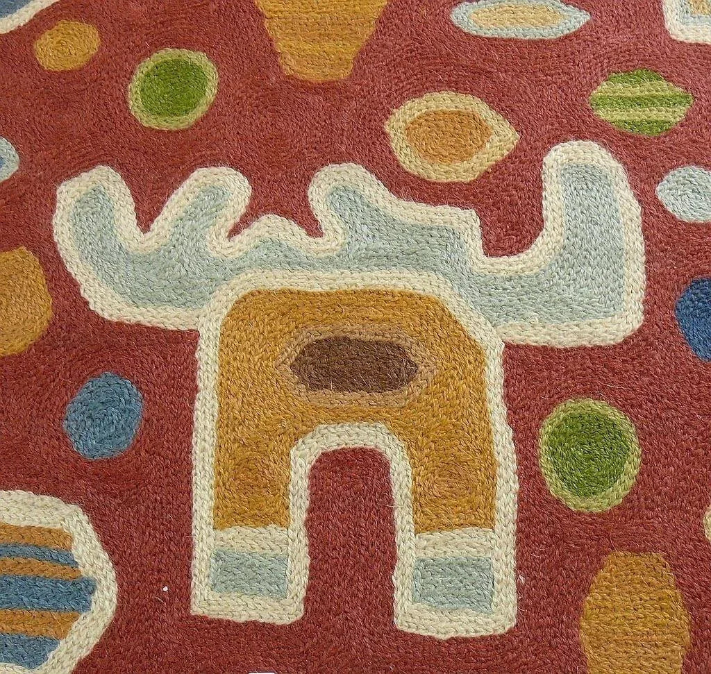 Clarence House All Over Wool Crewel Wine Red Bty