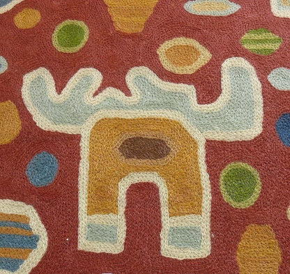 Clarence House All Over Wool Crewel Wine Red Bty