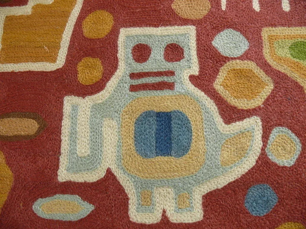 Clarence House All Over Wool Crewel Wine Red Bty